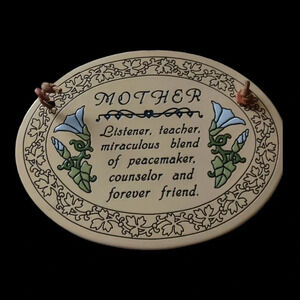 Trinity pottery wall hanging decor oval  plaque